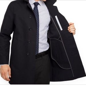 Bonobos Shamus Rain Trench Coat (navy)